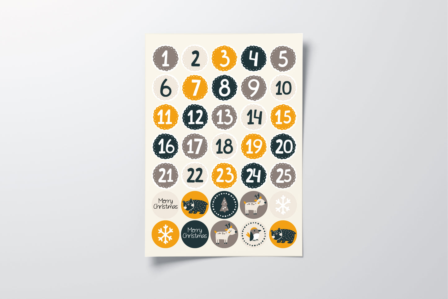 Advent Number Stickers