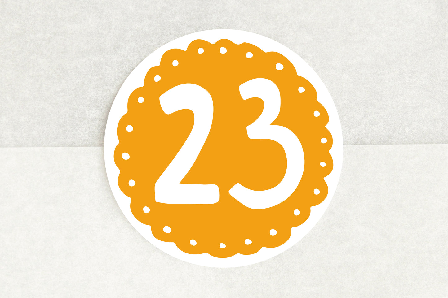 Advent Number Stickers