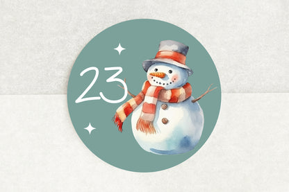 Advent Number Stickers