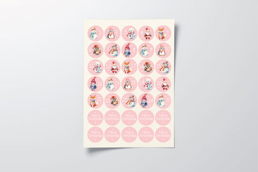 Advent Number Stickers