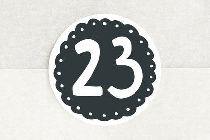 Advent Number Stickers