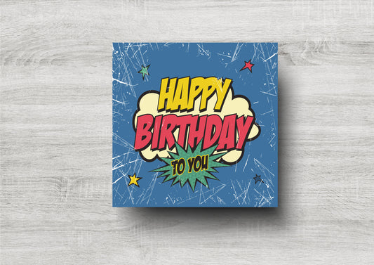 Superhero Birthday Card