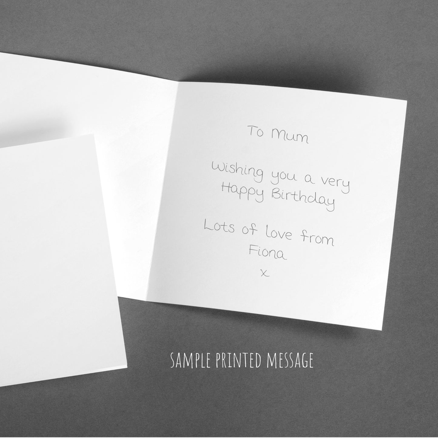 Birthday Card / Rainbow / Hearts / Personalised