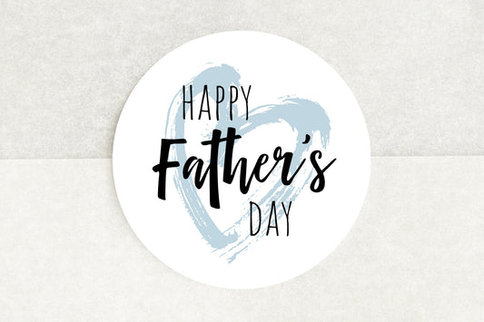 Happy Father's Day Heart Stickers - Pack of 35