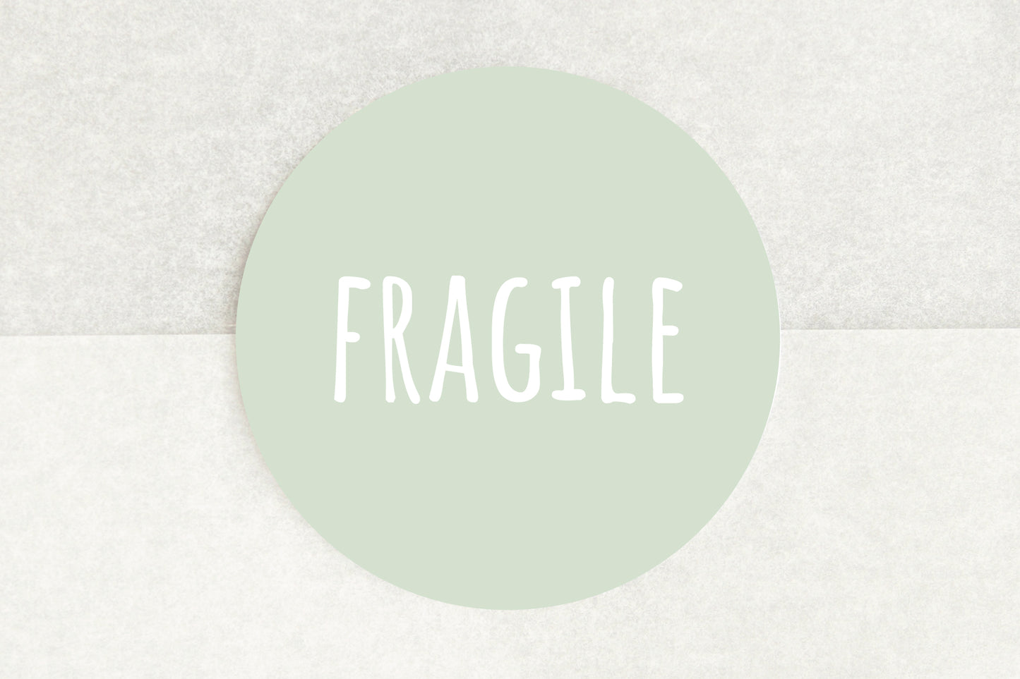 Fragile Stickers In Green - Pack of 35