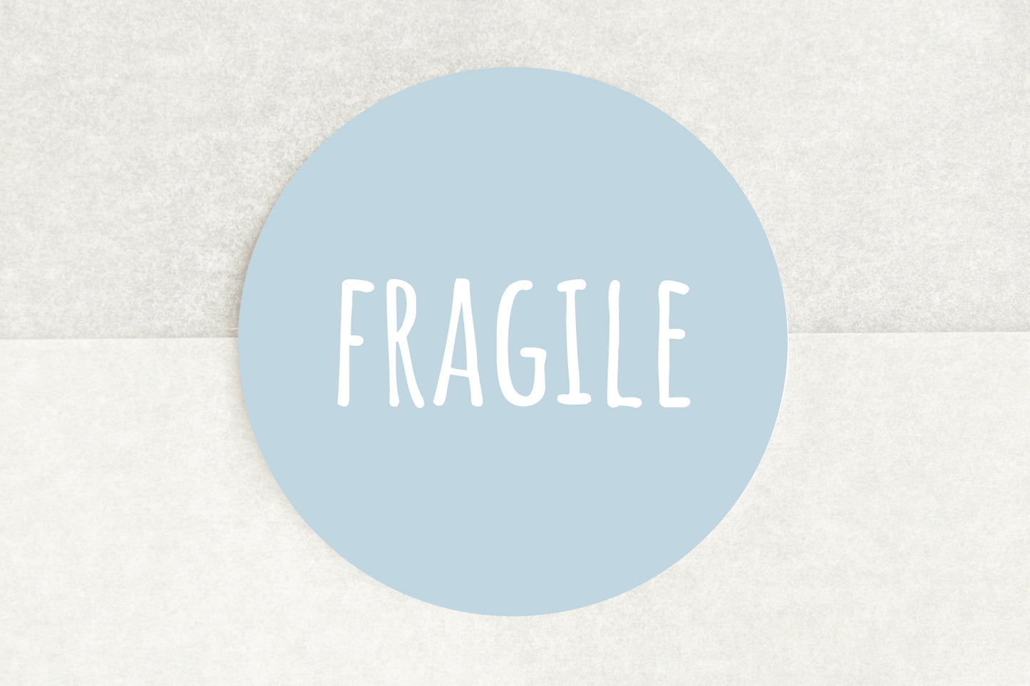 Fragile Stickers In Light Blue - Pack of 35