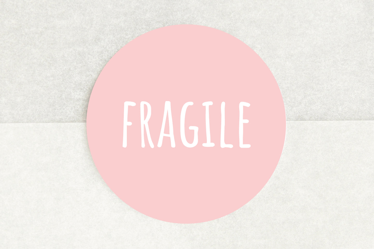 Fragile Stickers In Light Pink - Pack of 35