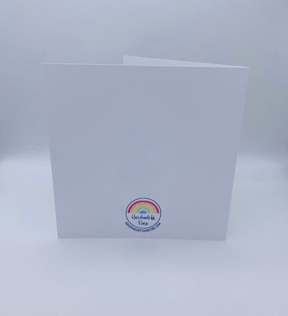 Birthday Card / Rainbow / Hearts / Personalised