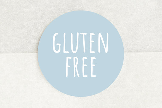 Gluten Free Stickers In Light Blue - Pack of 35