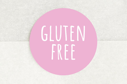 Gluten Free Stickers In Pink - Pack of 35