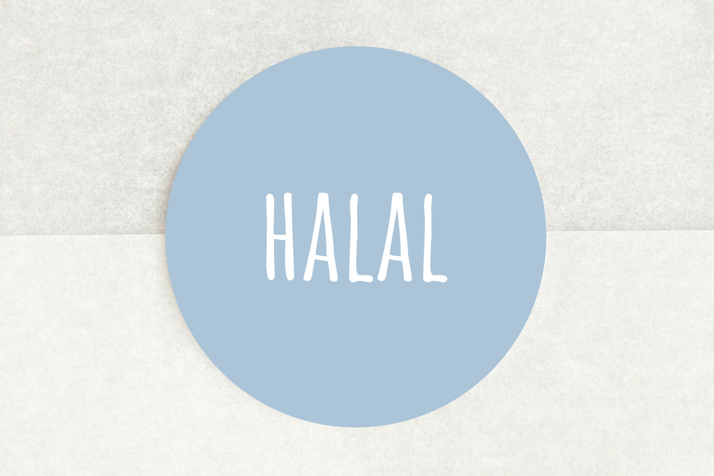 Halal Stickers In Blue - Pack of 35