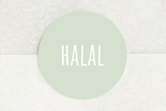 Halal Stickers In Green - Pack of 35