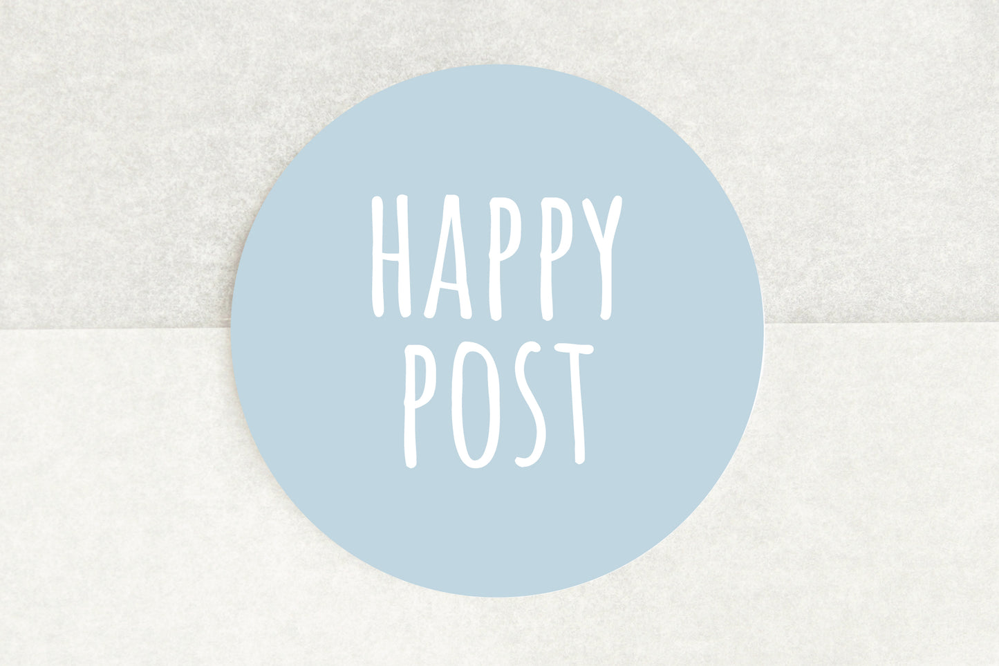 Happy Post Stickers In Light Blue - Pack of 35