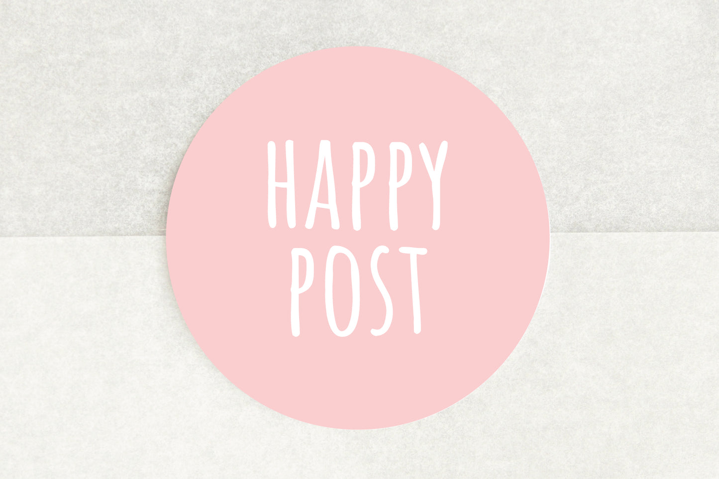 Happy Post Stickers In Light Pink - Pack of 35