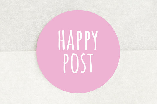 Happy Post Stickers In Pink - Pack of 35