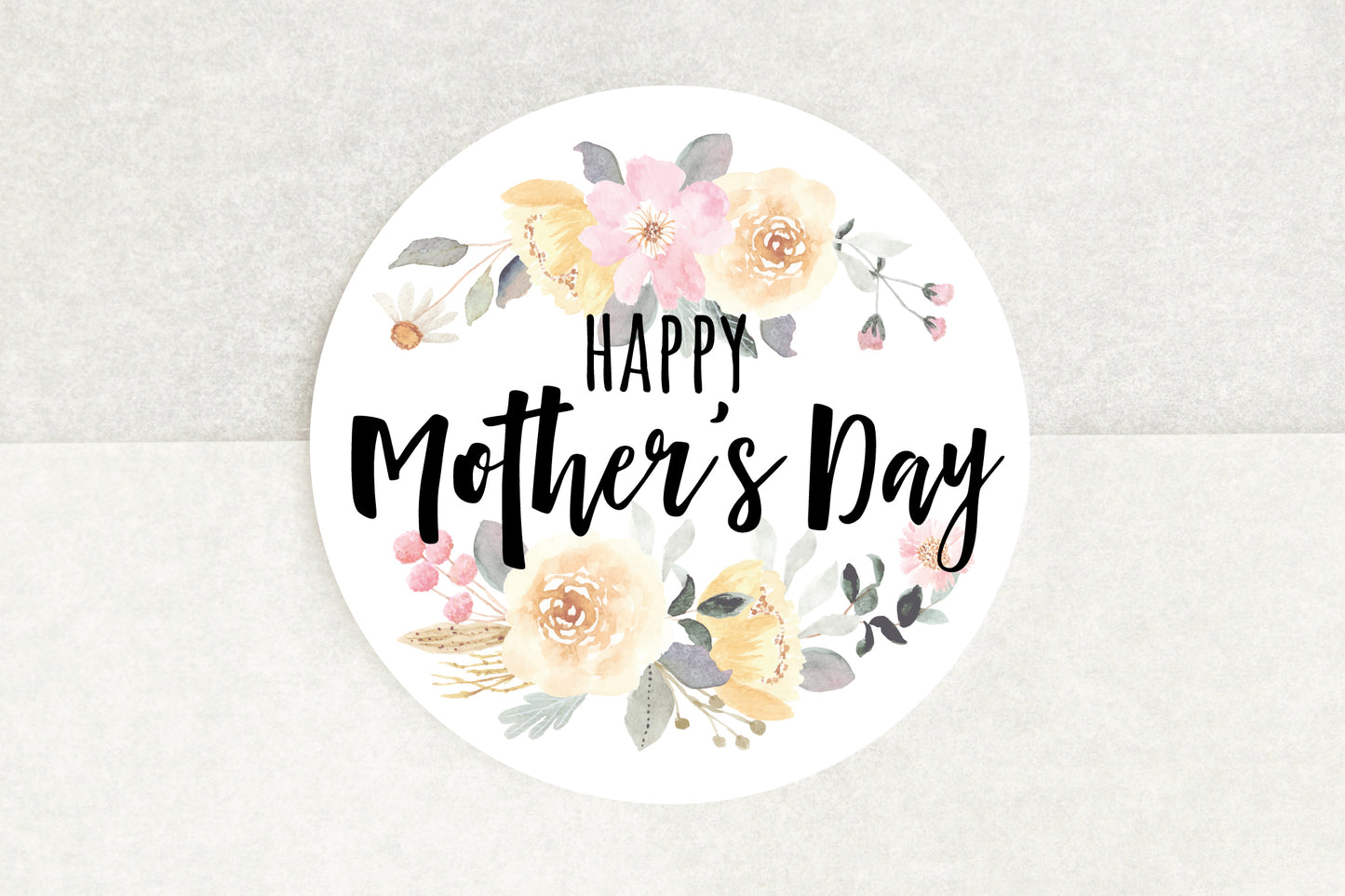 Happy Mother's Day Flowers Stickers - Pack of 35