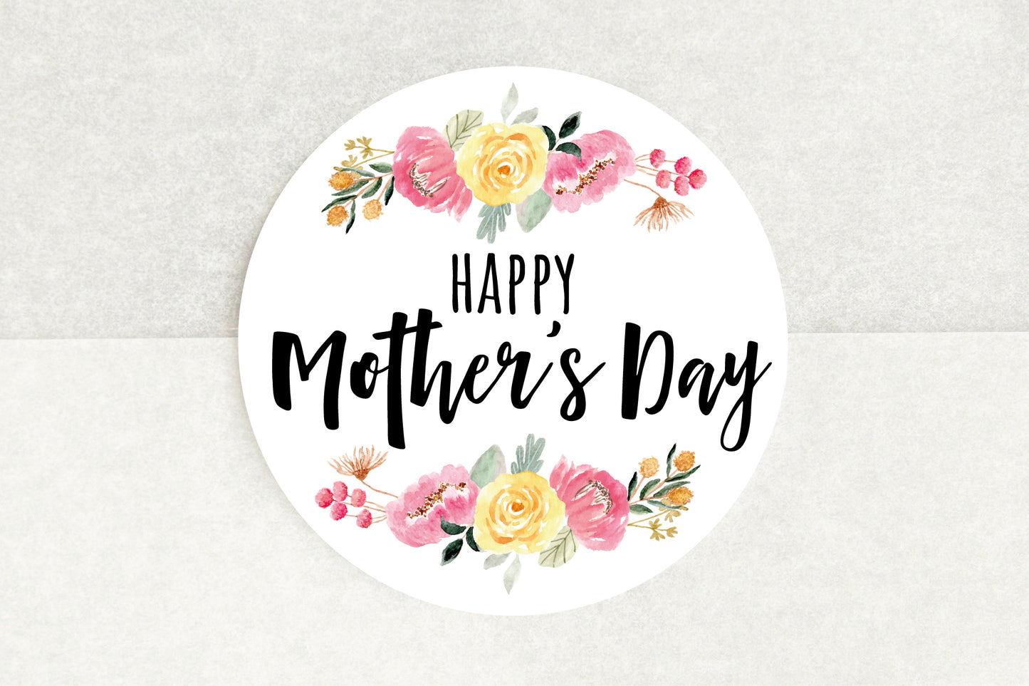 Happy Mother's Day Flowers Stickers - Pack of 35