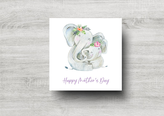 Mothers Day Card - Elephants