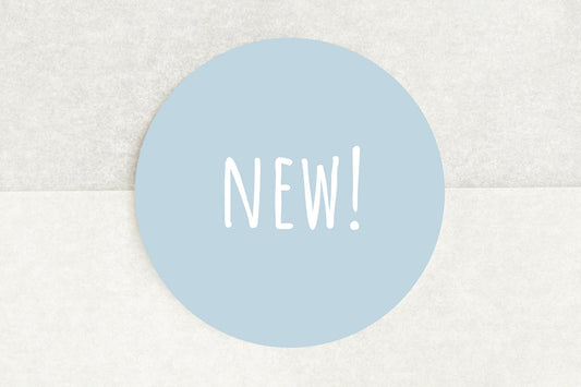 New! Stickers In Light Blue - Pack of 35