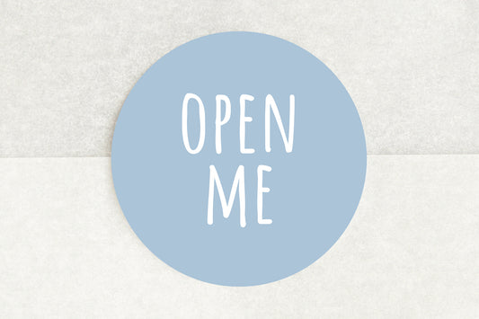 Open Me Stickers In Blue - Pack of 35