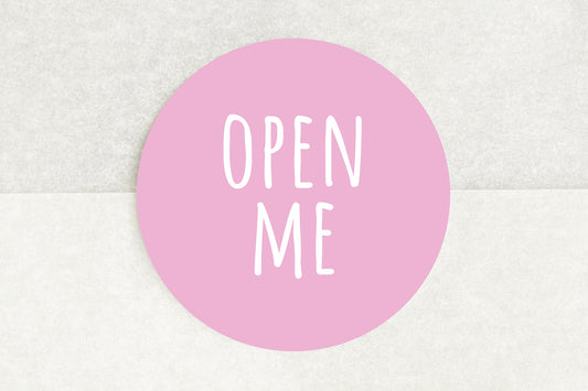 Open Me Stickers In Pink - Pack of 35