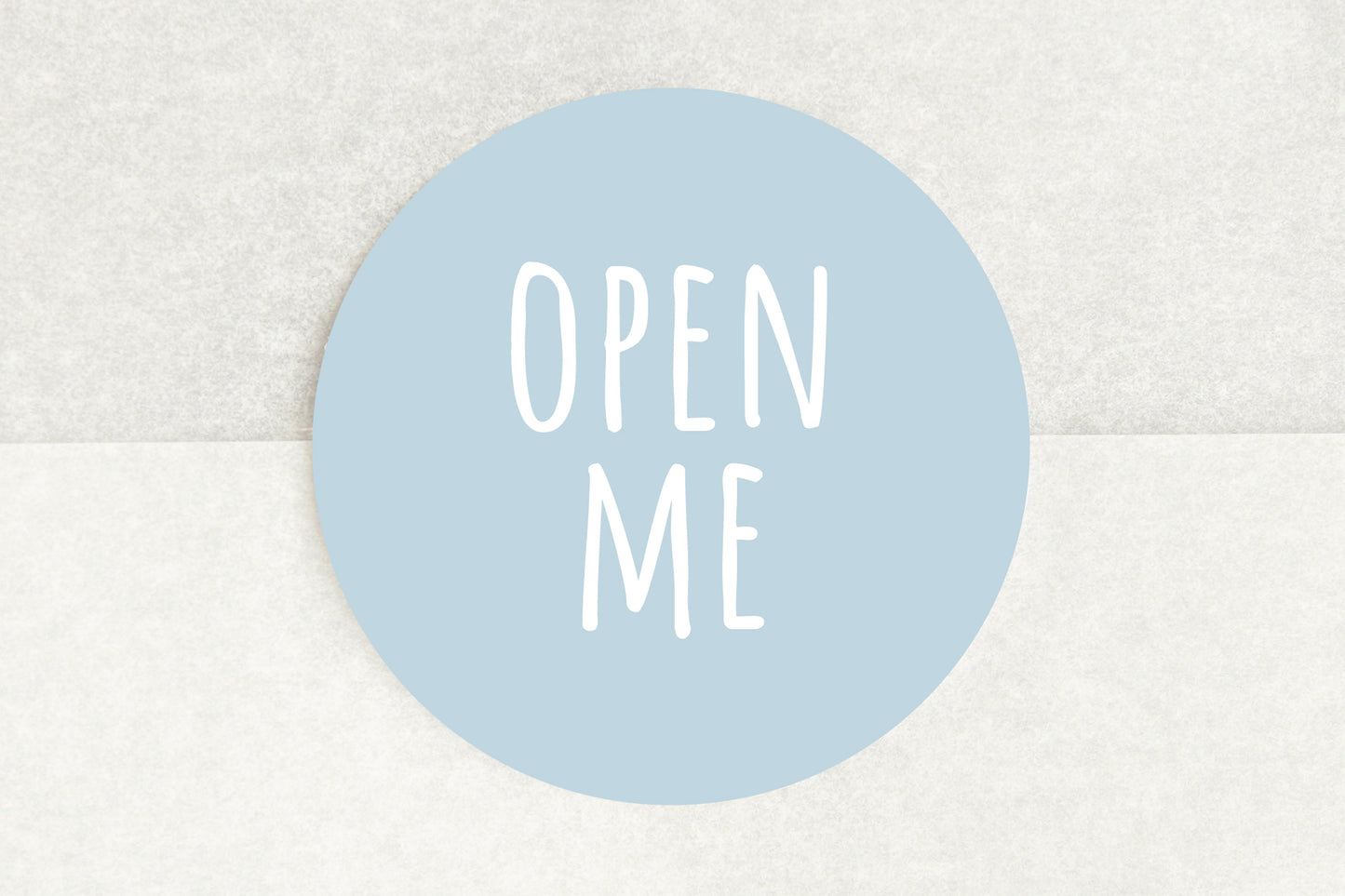 Open Me Stickers In Light Blue - Pack of 35