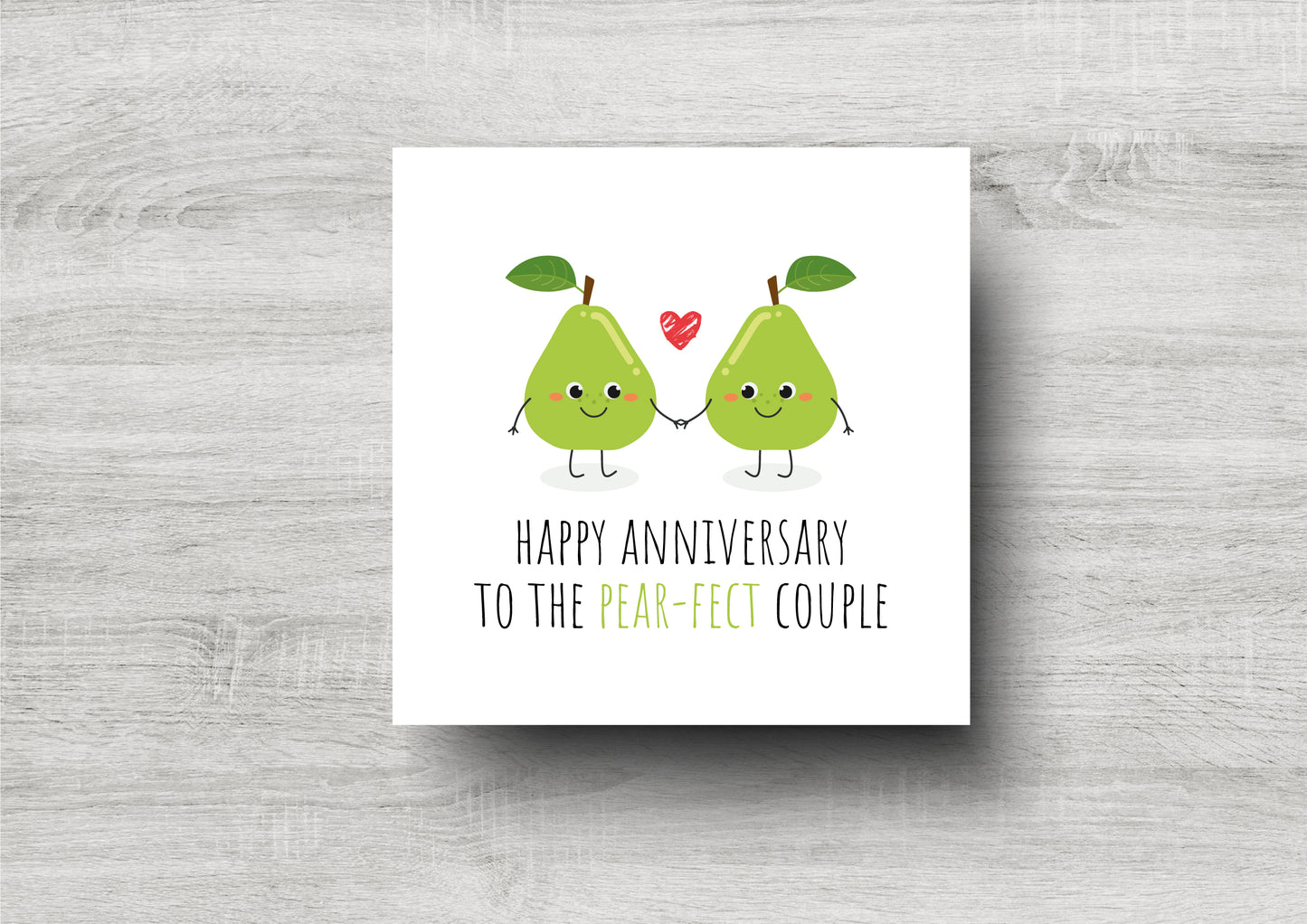 Pear-fect Couple Anniversary Card