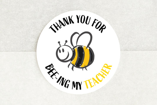 Thank You For Bee-ing My Teacher Stickers - Pack of 35