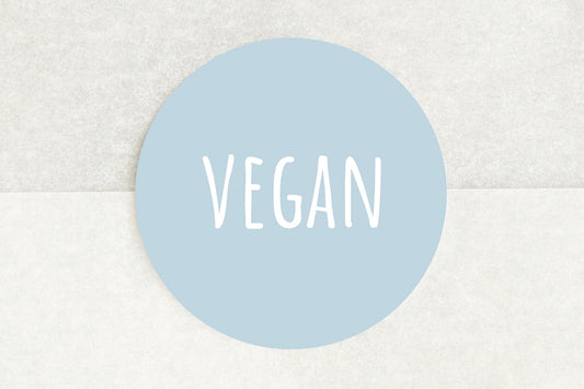 Vegan Stickers In Light Blue - Pack of 35