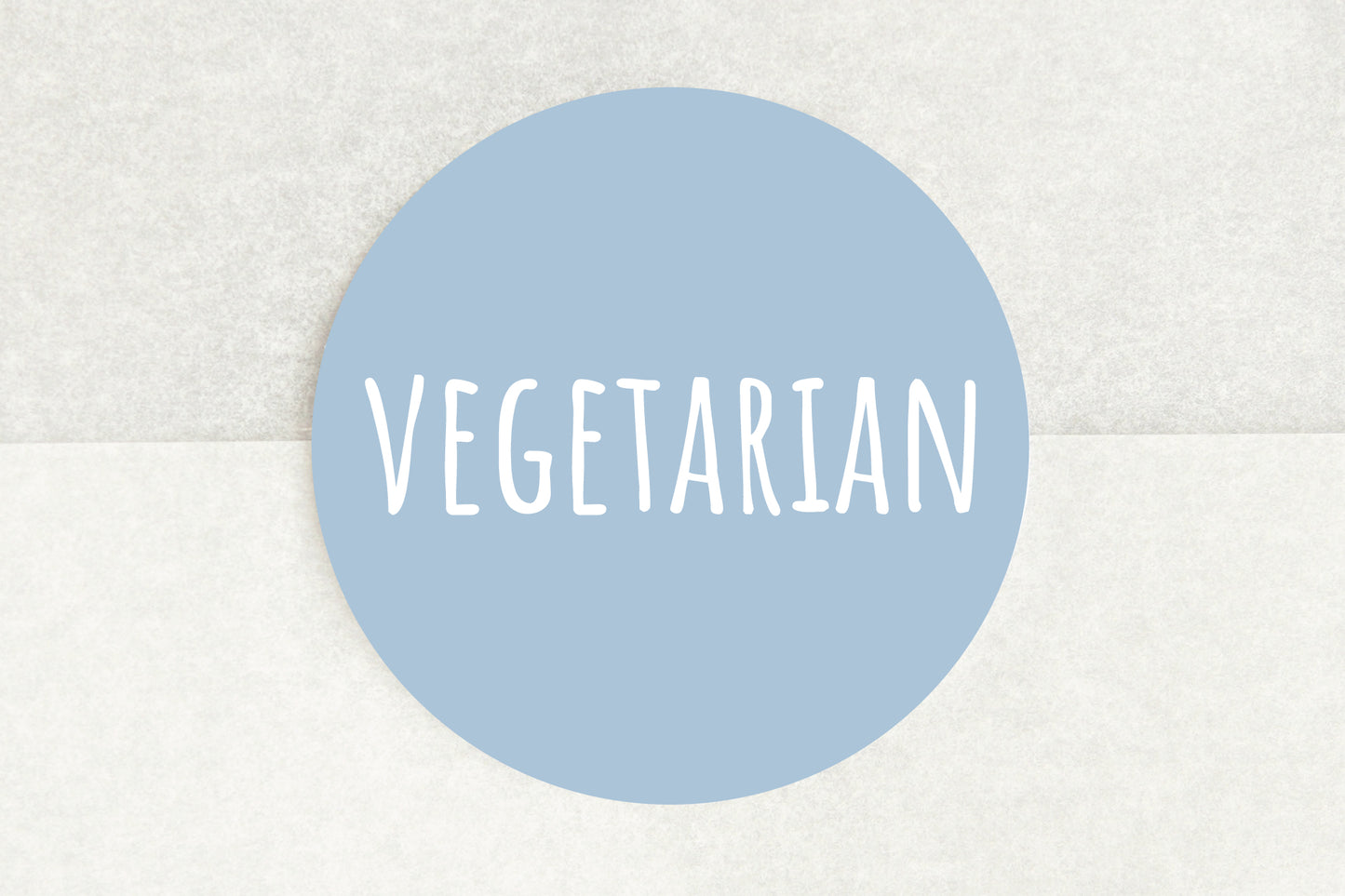 Vegetarian Stickers In Blue - Pack of 35