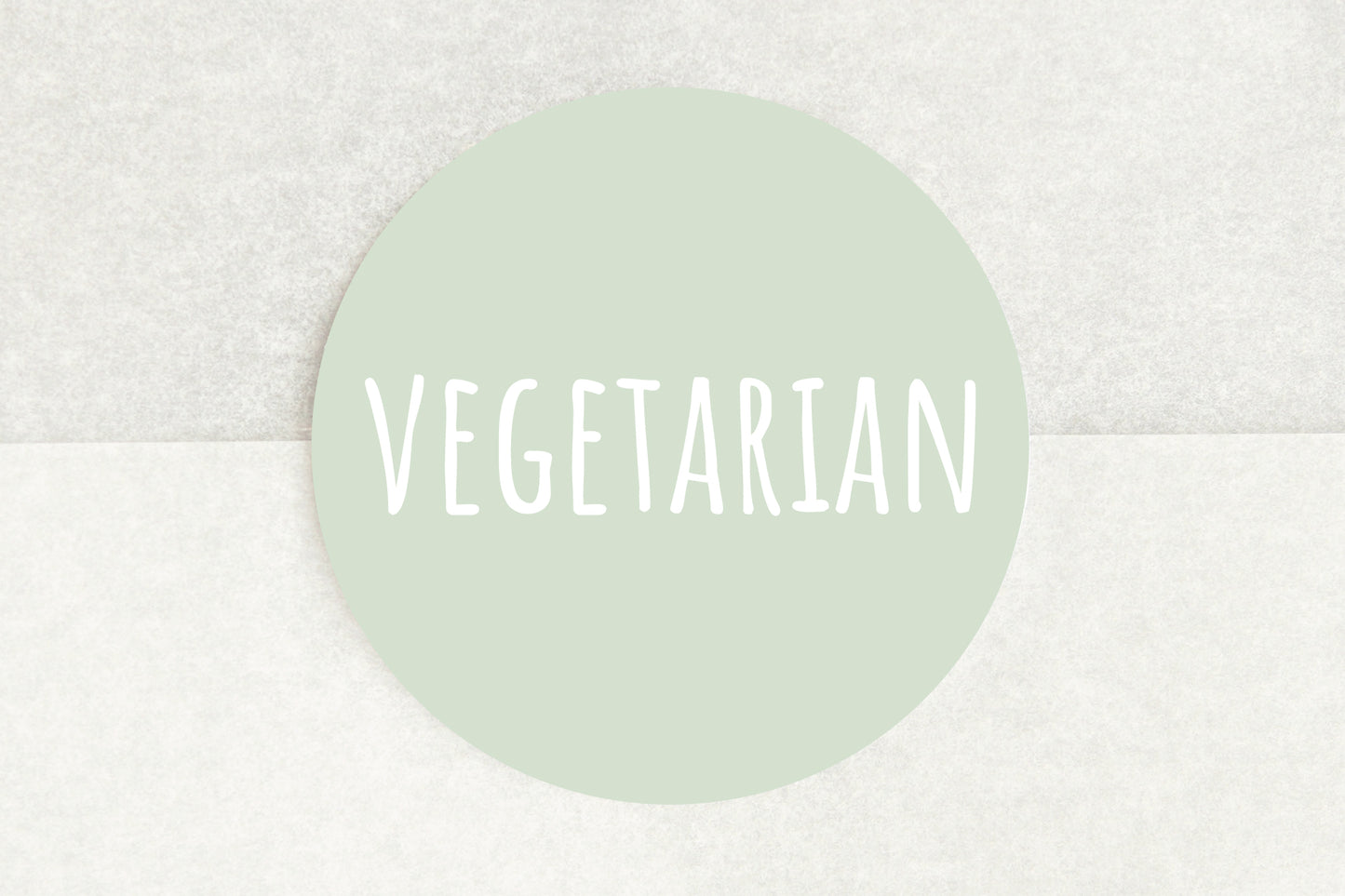 Vegetarian Stickers In Green - Pack of 35