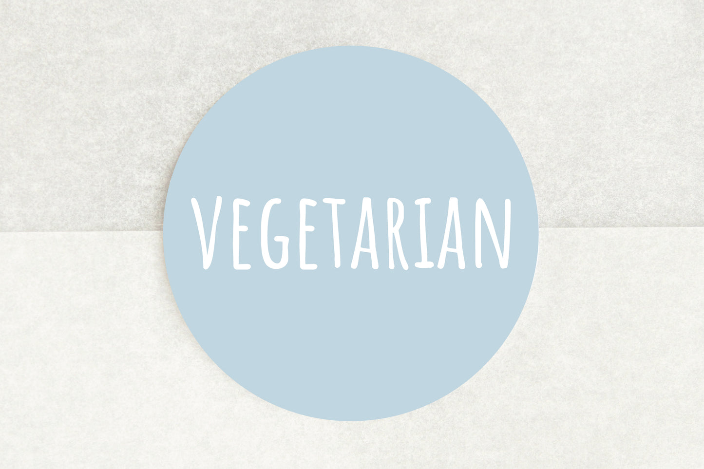 Vegetarian Stickers In Light Blue - Pack of 35