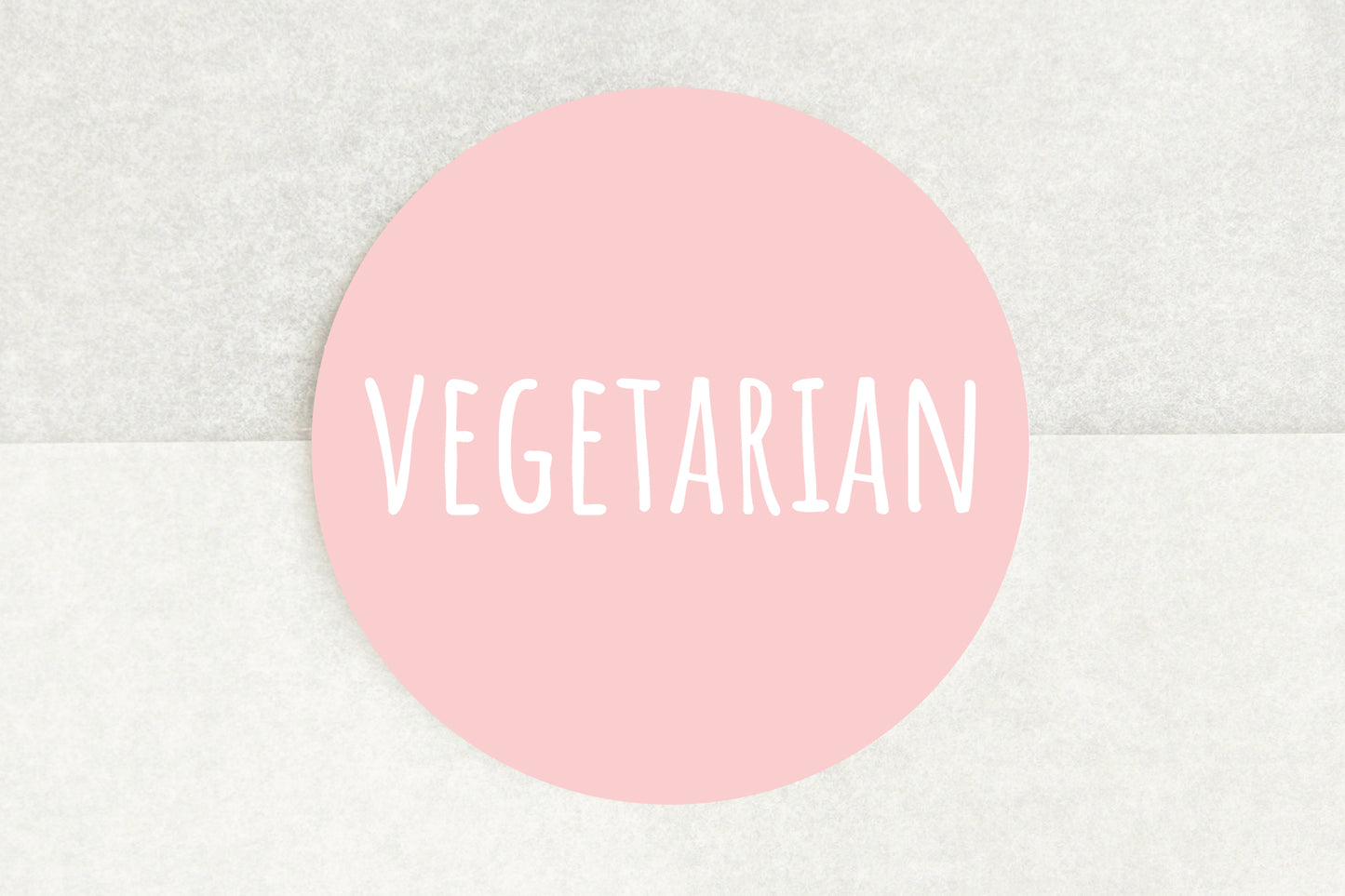 Vegetarian Stickers In Light Pink - Pack of 35