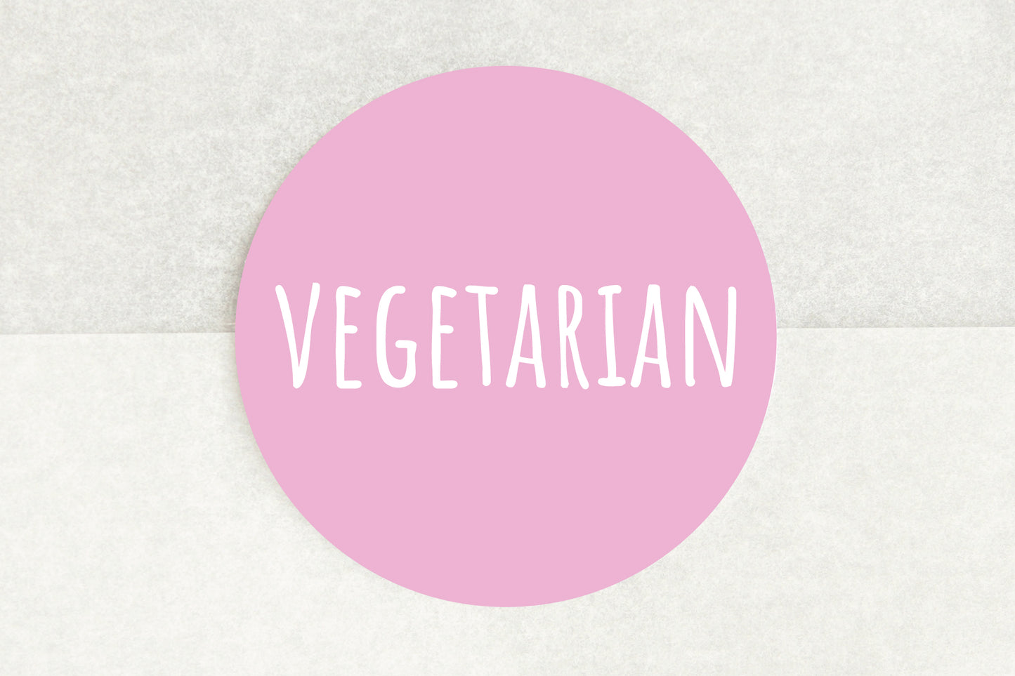 Vegetarian Stickers In Pink - Pack of 35