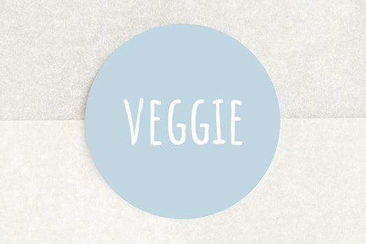 Veggie Stickers In Light Blue - Pack of 35