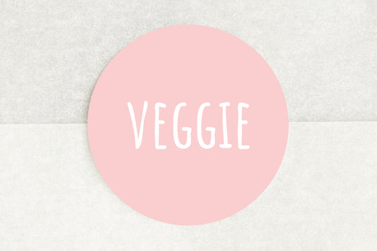 Veggie Stickers In Light Pink - Pack of 35