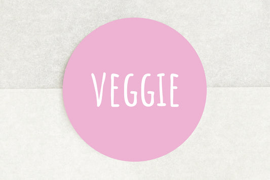 Veggie Stickers In Pink - Pack of 35