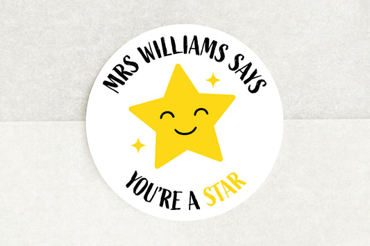 Personalised You're A Star Stickers - Pack of 35