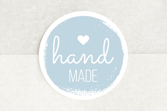 Handmade Stickers In Blue - Pack of 35