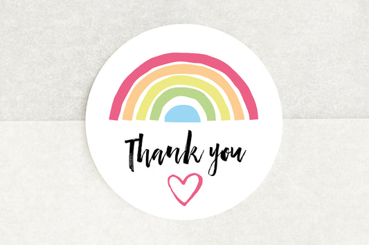 Thank You Rainbow Stickers - Pack of 35