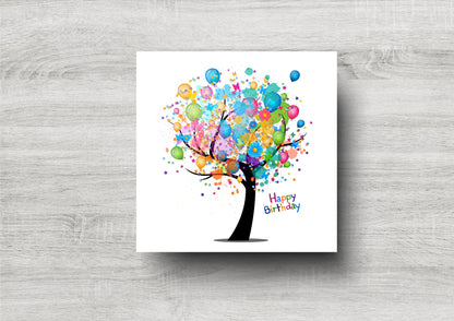 Birthday Balloon Tree Card